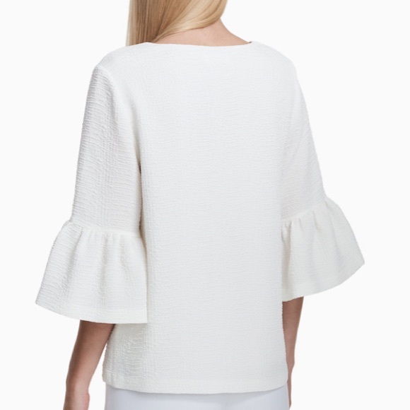 NEW Calvin Klein White Blouse Size M Top - Picture 3 of 4